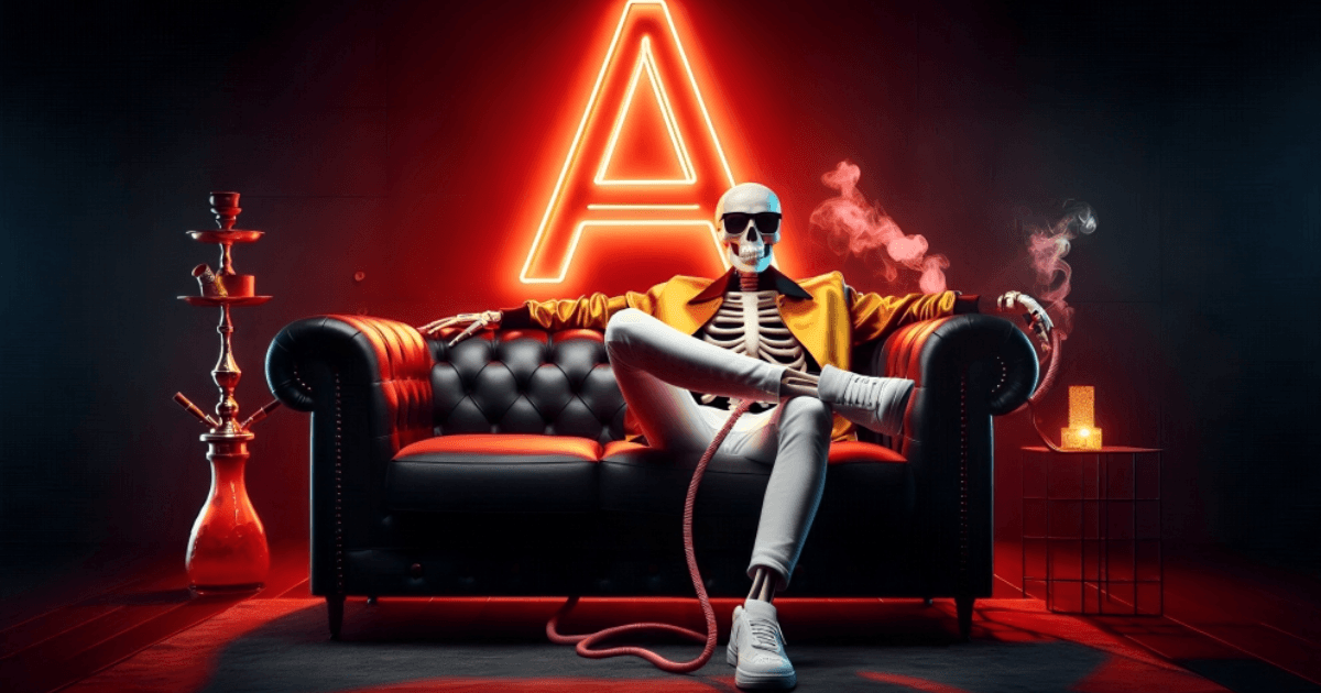 Skeleton Luxury Name AI Photo